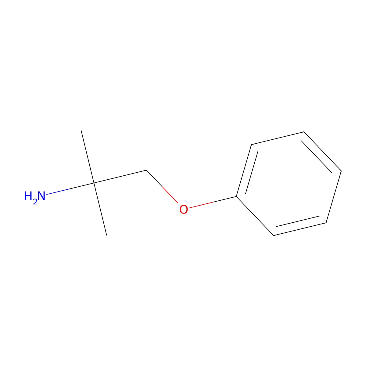 2-Methyl-1-phenoxypropan-2-amine molecular structure, CAS 61040-67-3