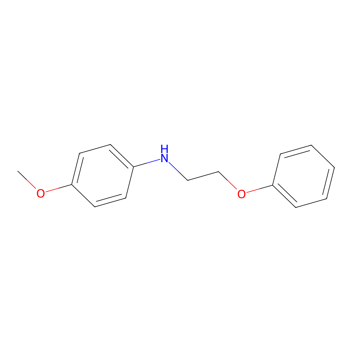 4-Methoxy-N-(2-phenoxyethyl)aniline molecular structure, CAS 61040-68-4