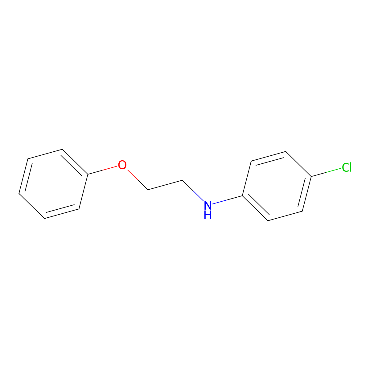 4-Chloro-N-(2-phenoxyethyl)aniline molecular structure, CAS 61040-70-8