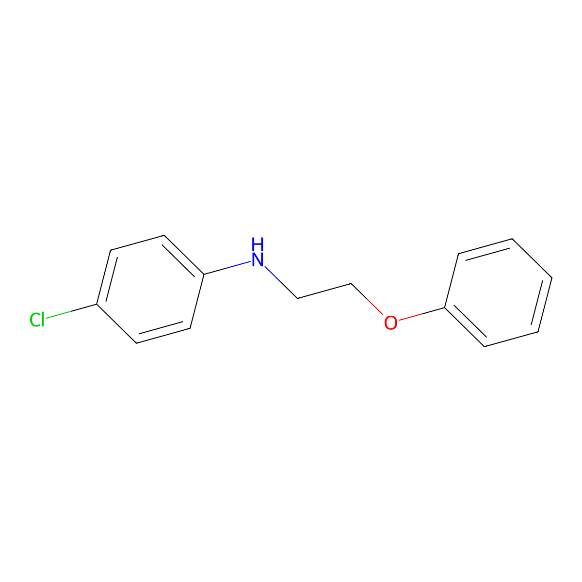 4-Chloro-N-(2-phenoxyethyl)aniline molecular structure, CAS 61040-70-8