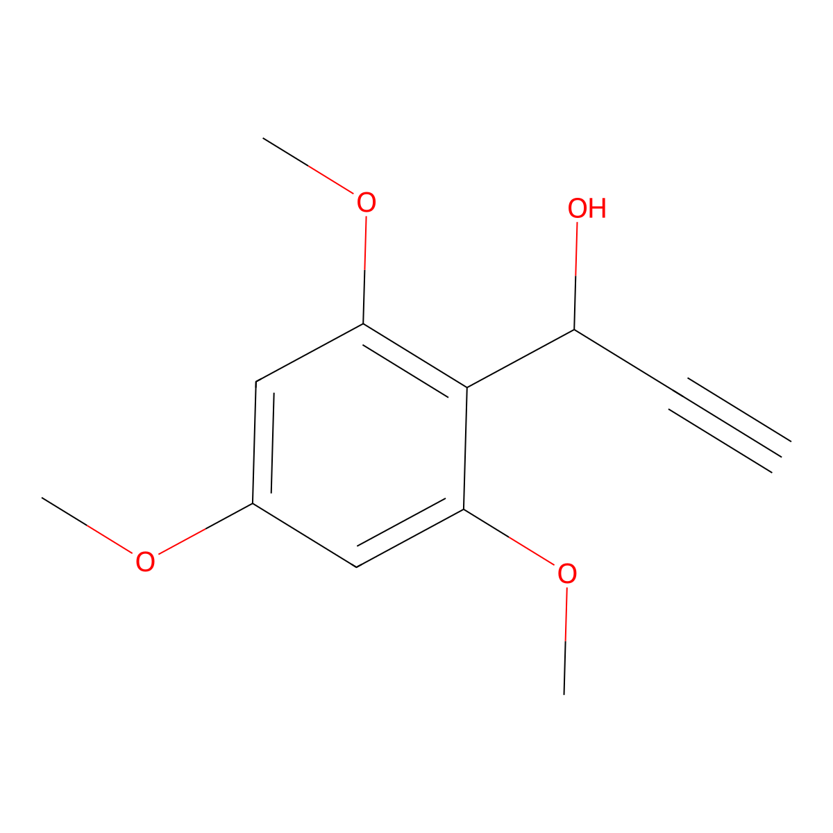 1-(2,4,6-Trimethoxyphenyl)prop-2-yn-1-ol molecular structure, CAS 61040-72-0