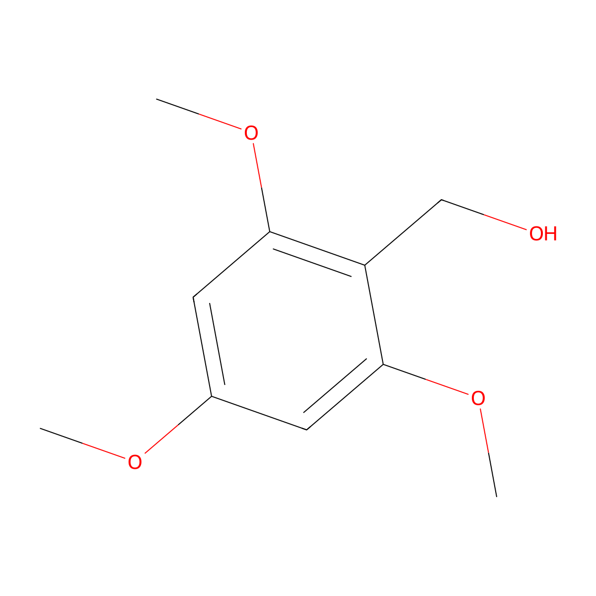 2,4,6-Trimethoxybenzyl alcohol molecular structure, CAS 61040-78-6