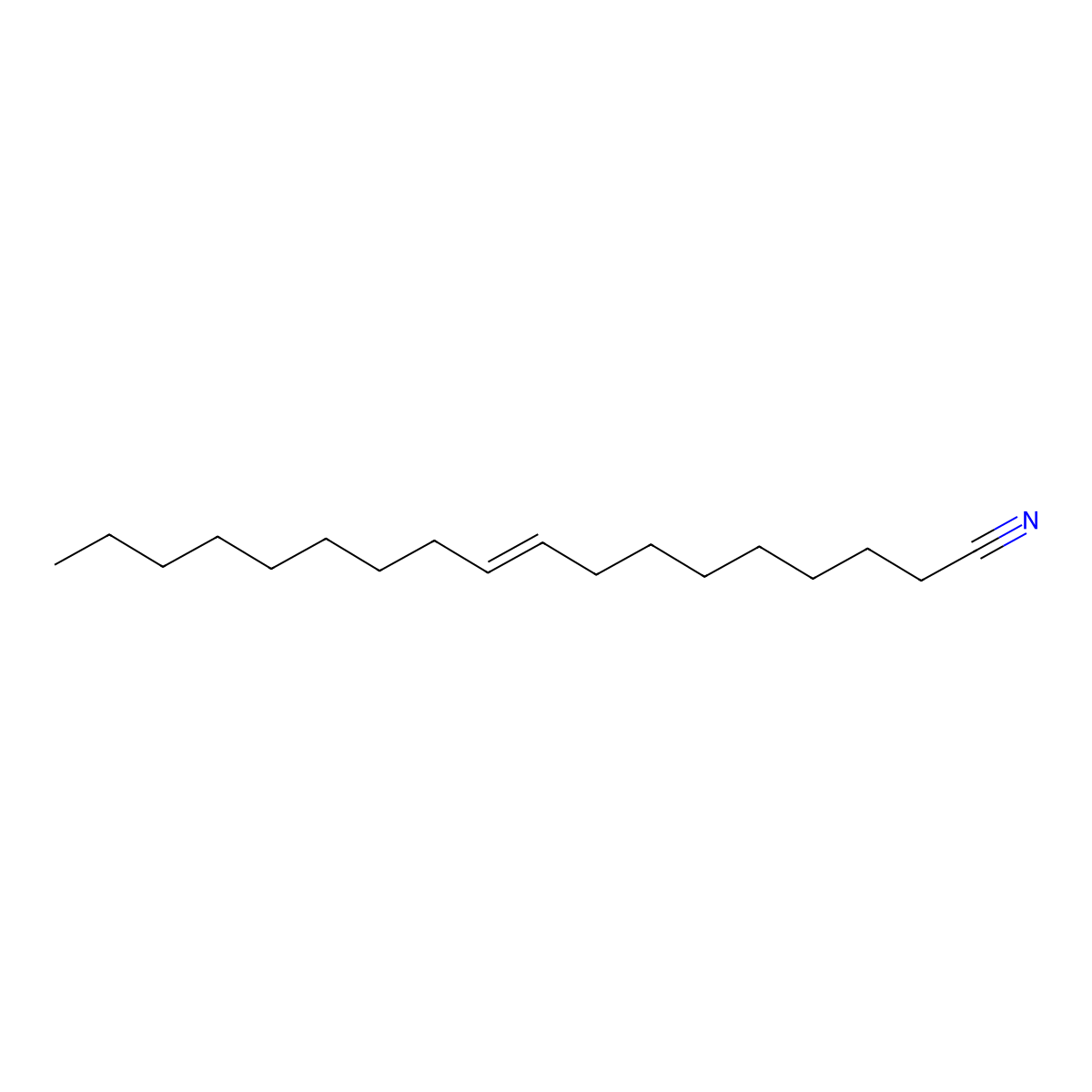 9-Octadecenenitrile molecular structure, CAS 61041-55-2