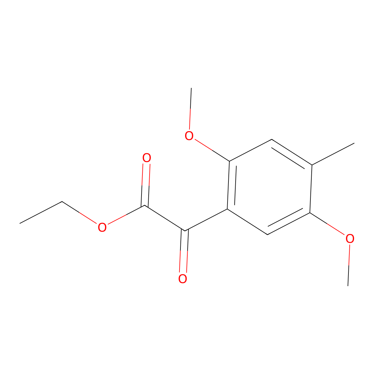 Ethyl 2,5-dimethoxy-4-methyl-alpha-oxobenZeneacetate molecular structure, CAS 61042-30-6