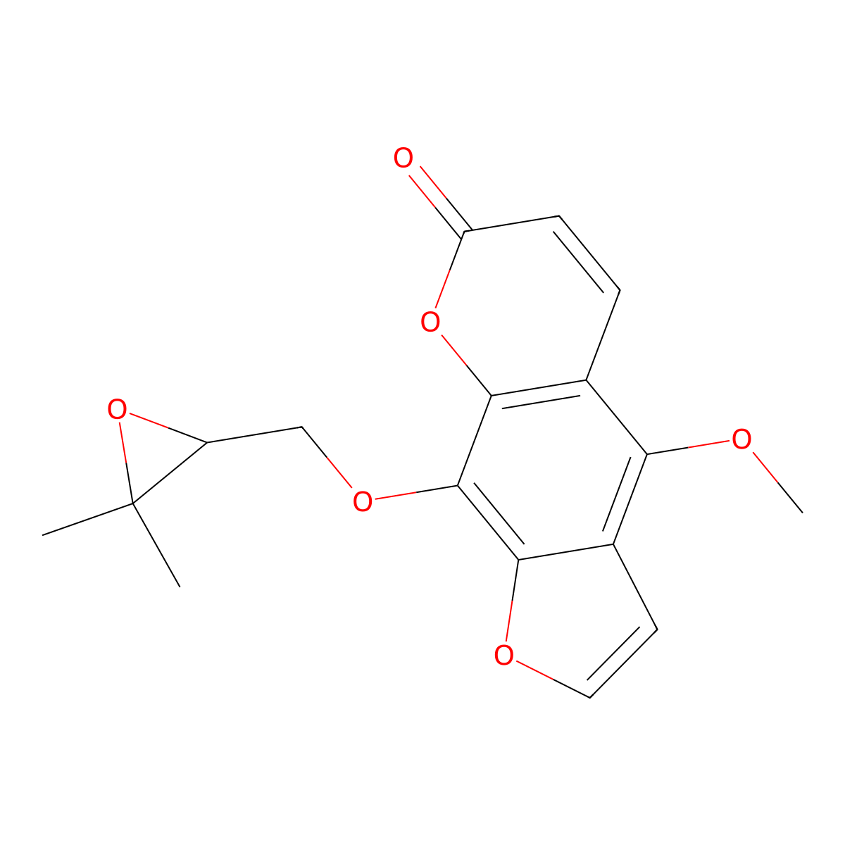 Byakangelicol (Biacangelicol) molecular structure, CAS 61046-59-1
