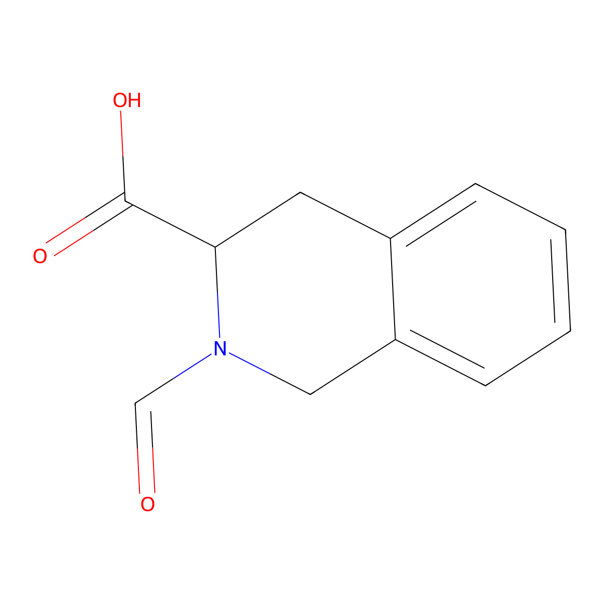 2-Formyl-1,2,3,4-tetrahydroisoquinoline-3-carboxylic acid molecular structure, CAS 61047-23-2