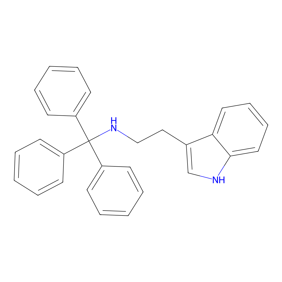 2-(1H-indol-3-yl)-N-tritylethanamine molecular structure, CAS 61048-76-8
