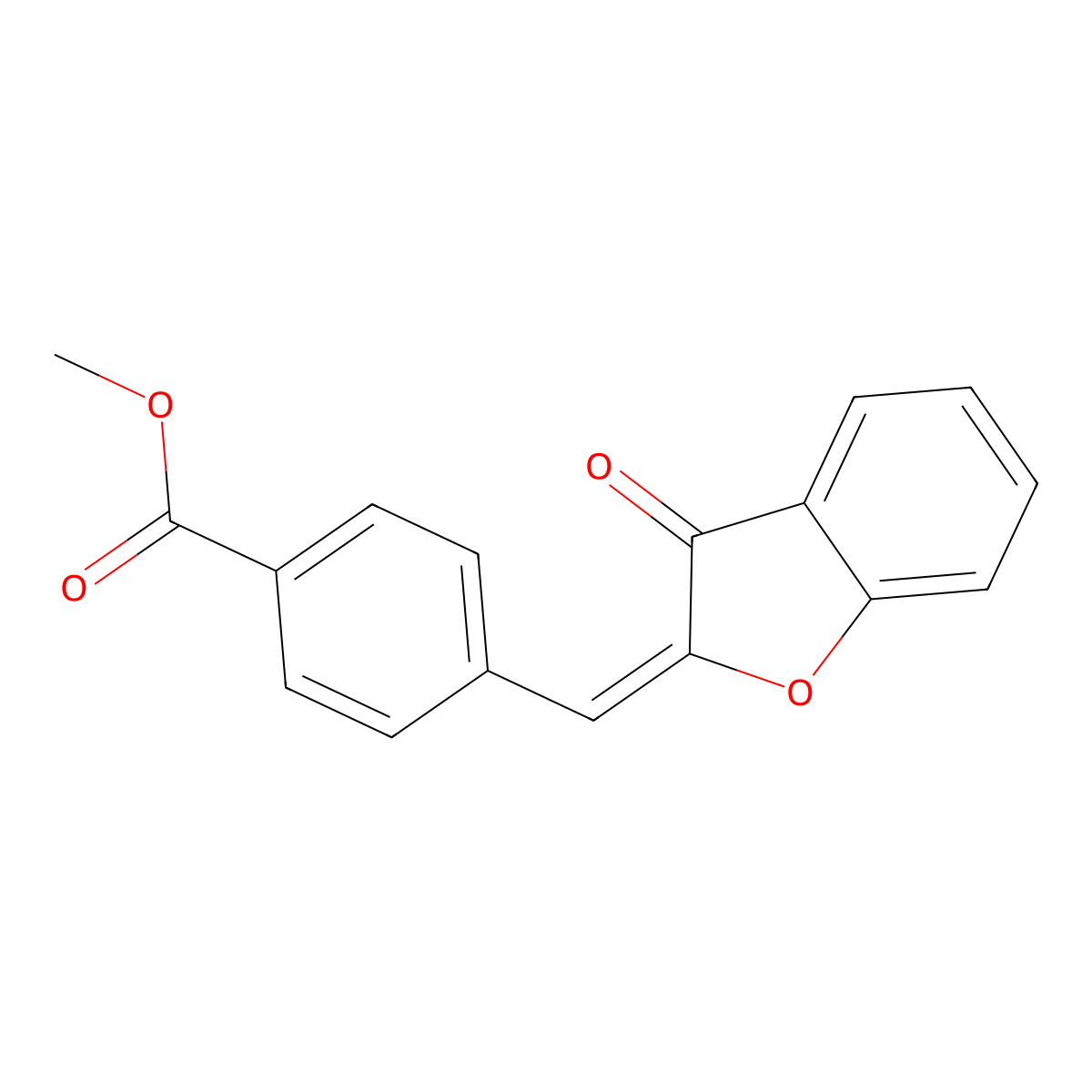 Benzoic acid, 4-[(3-oxo-2(3H)-benzofuranylidene)methyl]-, methyl ester molecular structure, CAS 61049-42-1