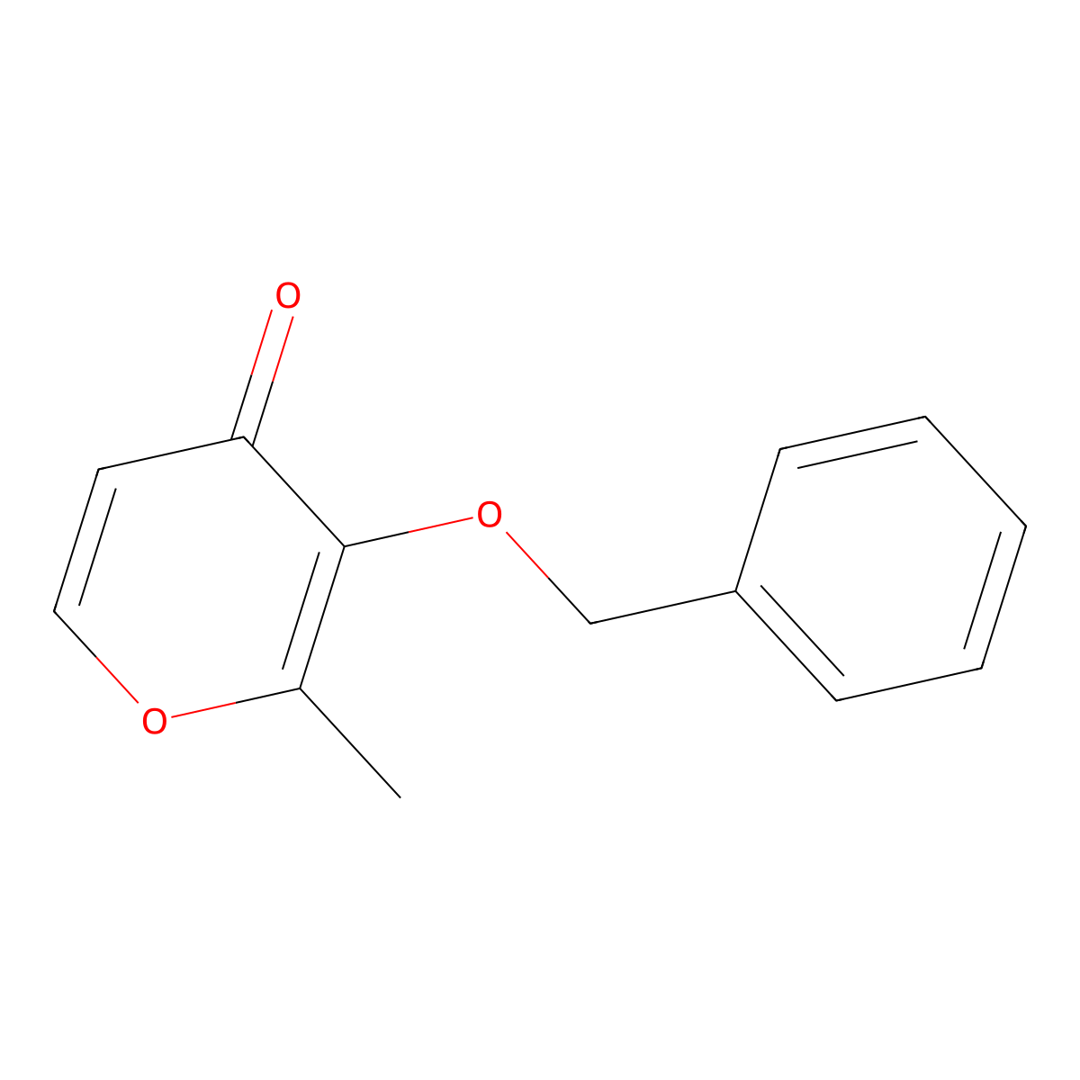 3-Benzyloxy-2-methyl-4-pyrone molecular structure, CAS 61049-69-2
