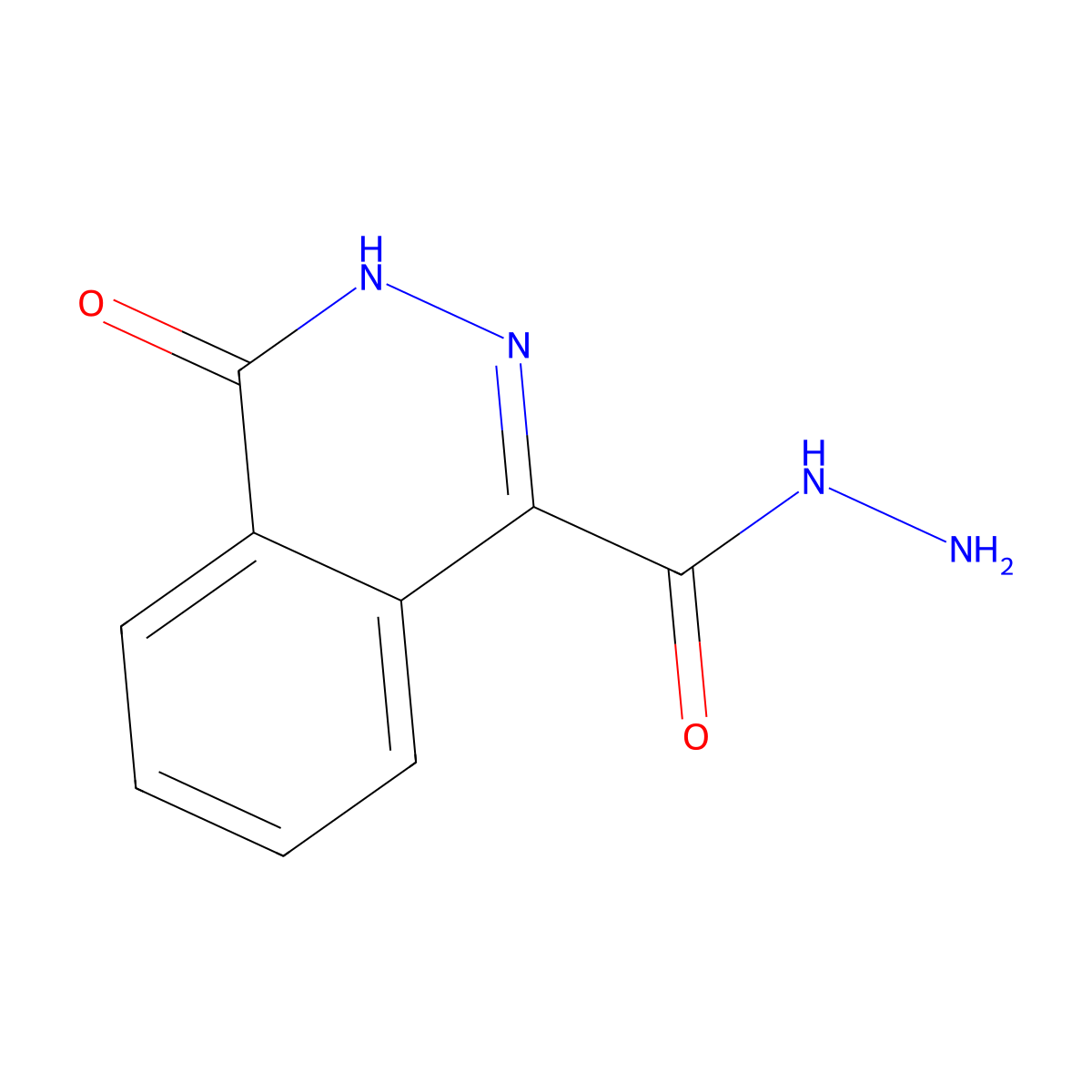 4-Oxo-3,4-dihydrophthalazine-1-carbohydrazide molecular structure, CAS 61051-67-0