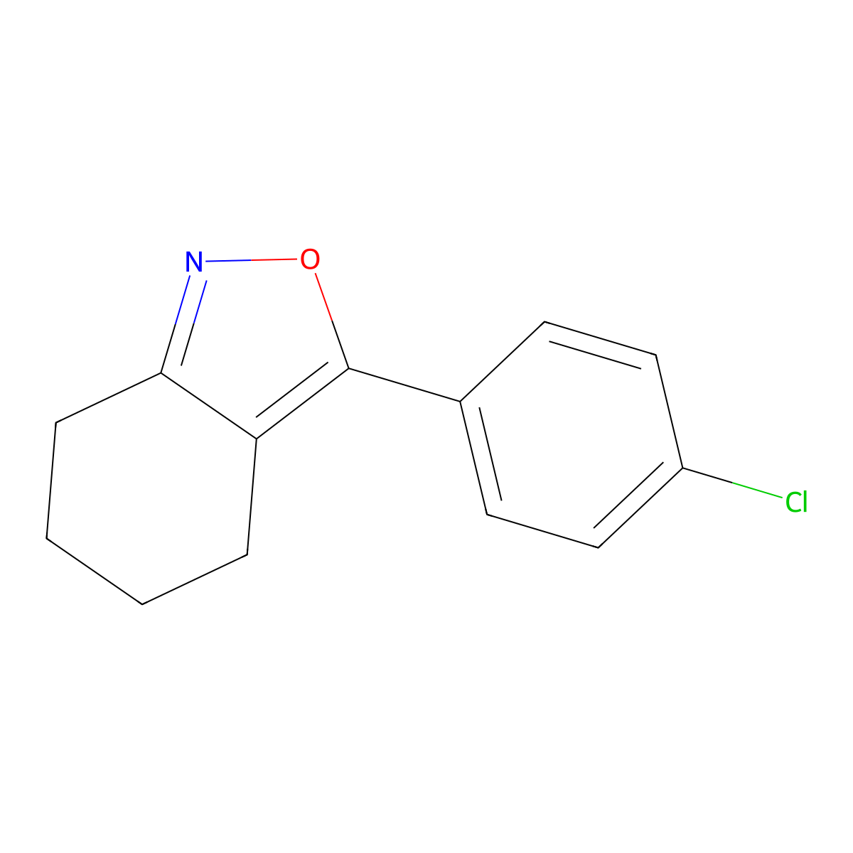 3-(4-Chlorophenyl)-4,5,6,7-tetrahydrobenzo[c]isoxazole molecular structure, CAS 61054-28-2