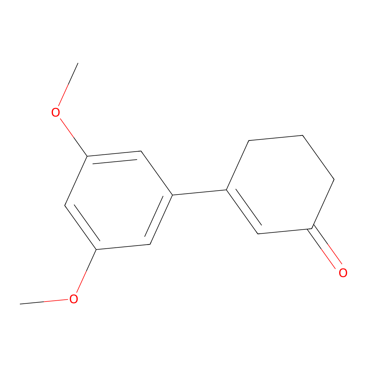 3',5'-Dimethoxy-5,6-dihydro-[1,1'-biphenyl]-3(4H)-one molecular structure, CAS 61054-60-2