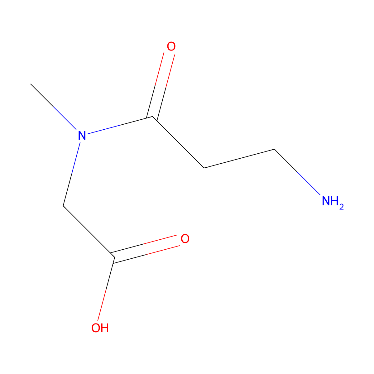 N-(3-Aminopropanoyl)-N-methylglycine molecular structure, CAS 61058-39-7