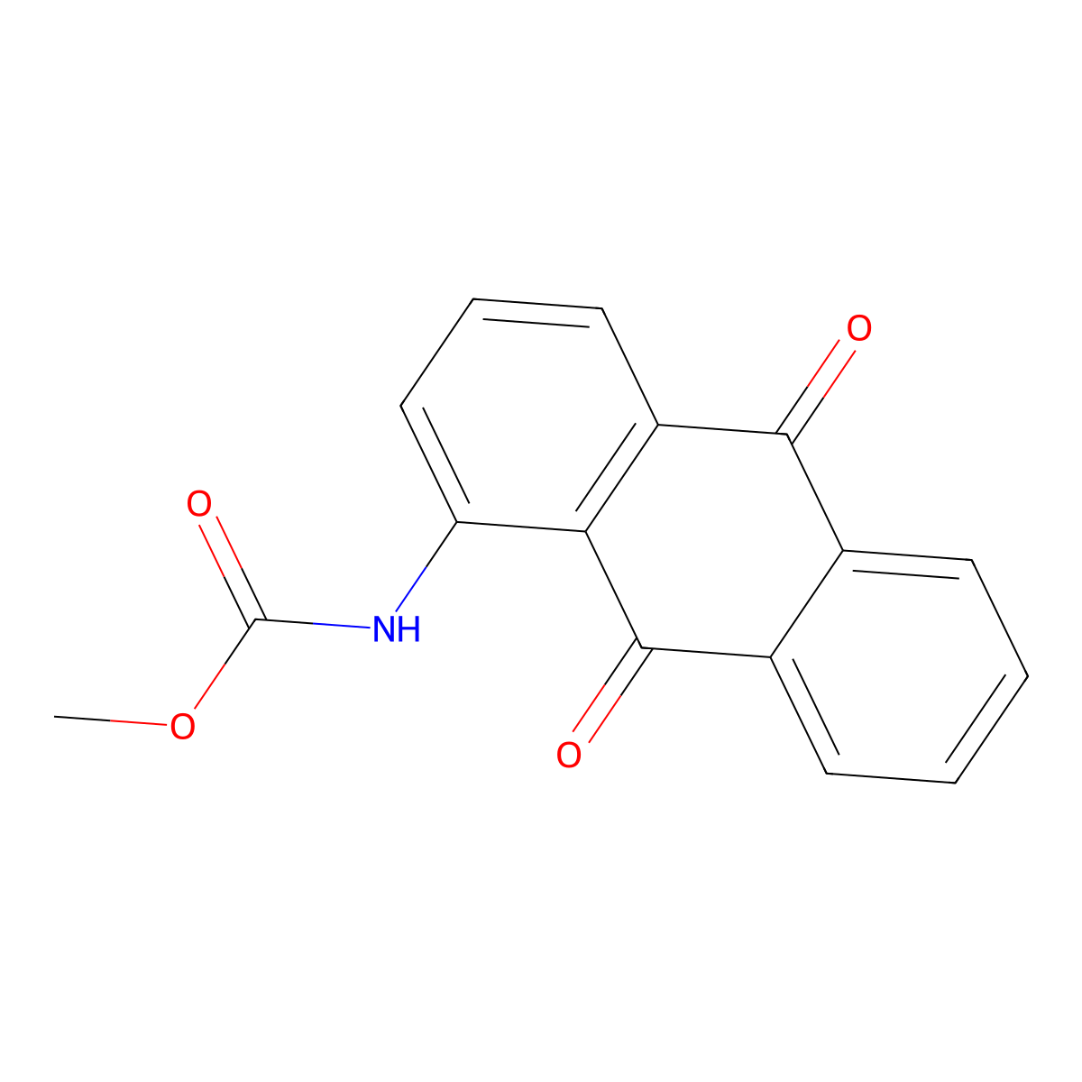 1-Methoxycarbonylamino-anthraquinone molecular structure, CAS 61059-30-1