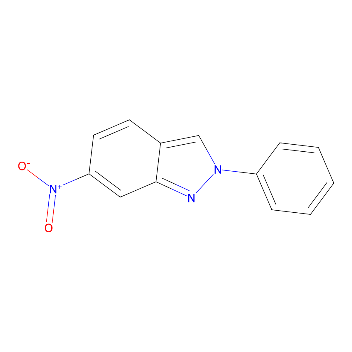 6-Nitro-2-phenyl-2H-indazole molecular structure, CAS 61063-14-7
