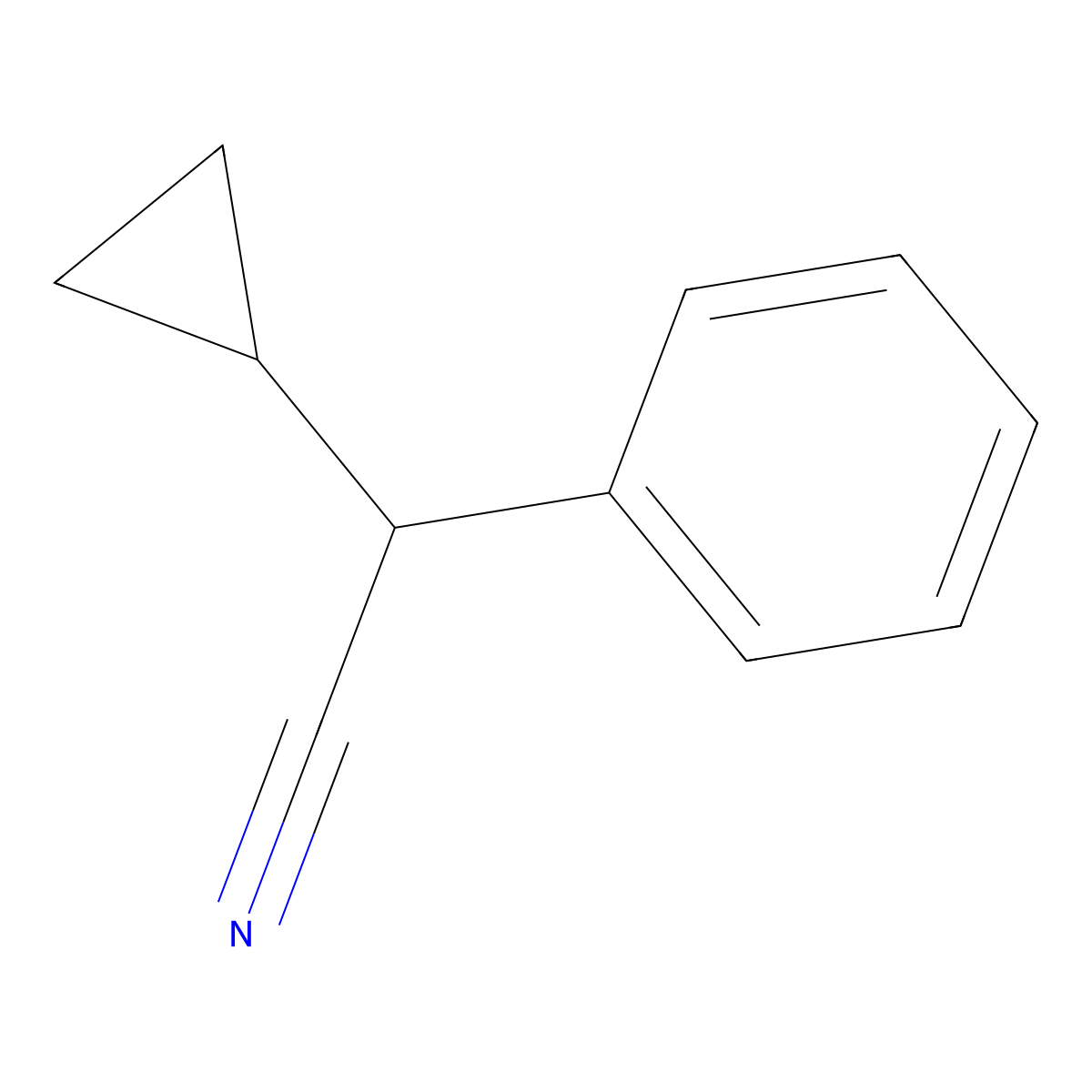 2-Cyclopropyl-2-phenylacetonitrile molecular structure, CAS 61066-89-5