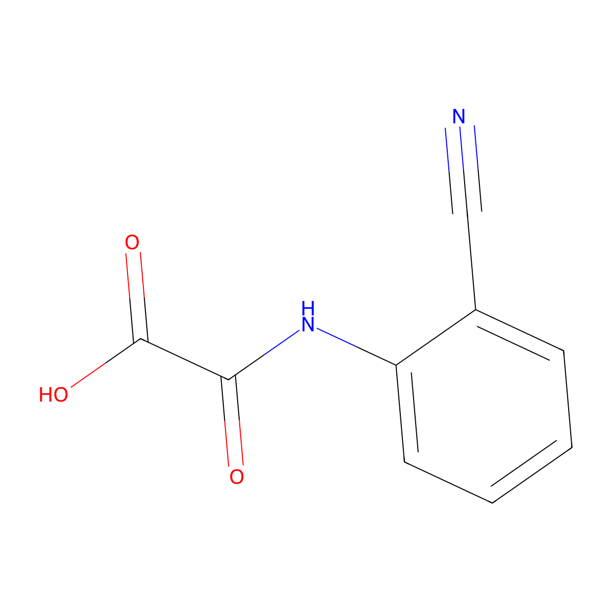 Acetic acid, [(2-cyanophenyl)amino]oxo- molecular structure, CAS 61068-77-7