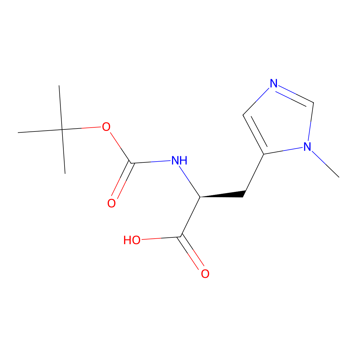 Boc-his(3-ME)-OH molecular structure, CAS 61070-22-2