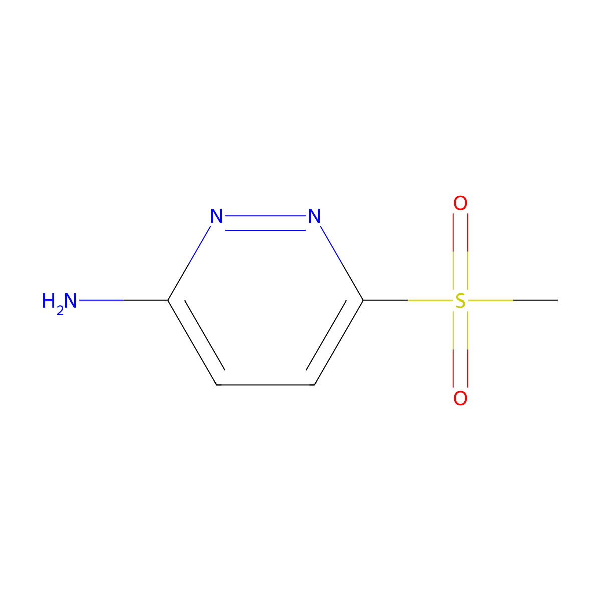 6-(Methylsulfonyl)pyridazin-3-amine molecular structure, CAS 61071-25-8