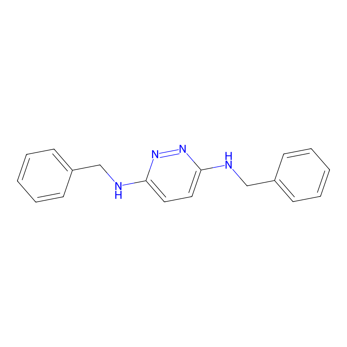 N3,N6-dibenzylpyridazine-3,6-diamine molecular structure, CAS 61071-27-0