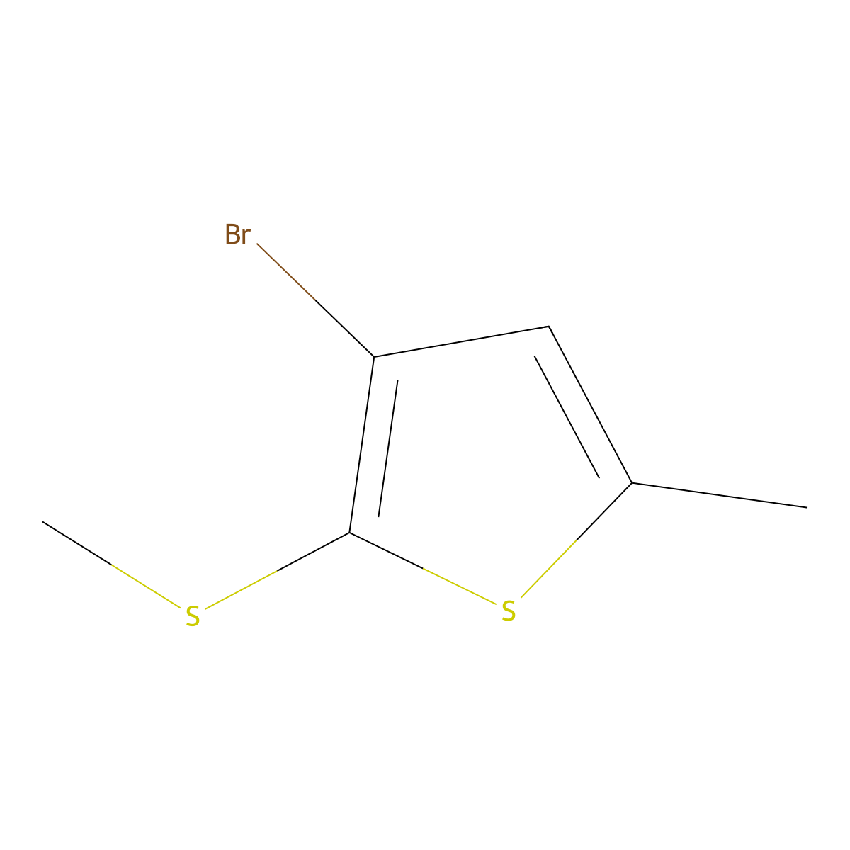 3-Bromo-5-methyl-2-(methylthio)thiophene molecular structure, CAS 61074-67-7