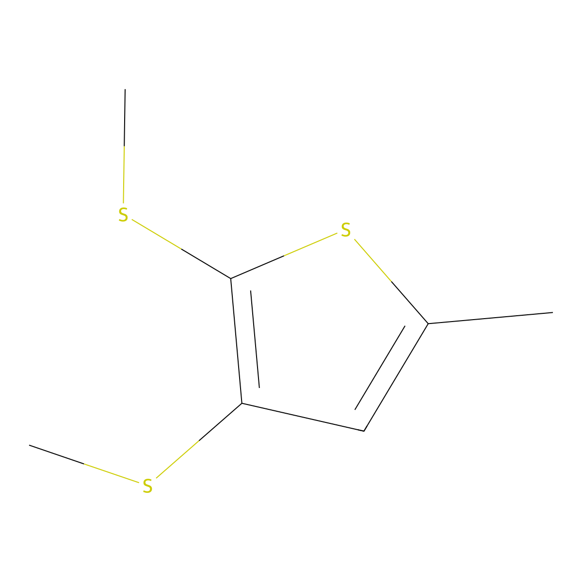 2-Methyl-4,5-bis(methylthio)thiophene molecular structure, CAS 61074-69-9