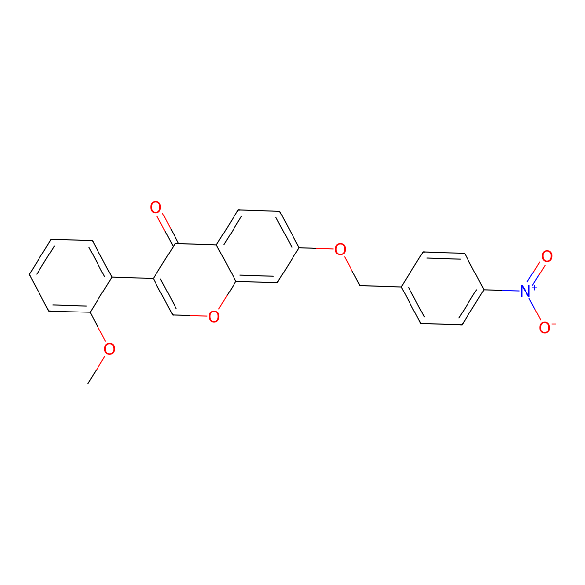 3-(2-Methoxyphenyl)-7-[(4-nitrophenyl)methoxy]chromen-4-one molecular structure, CAS 610751-10-5