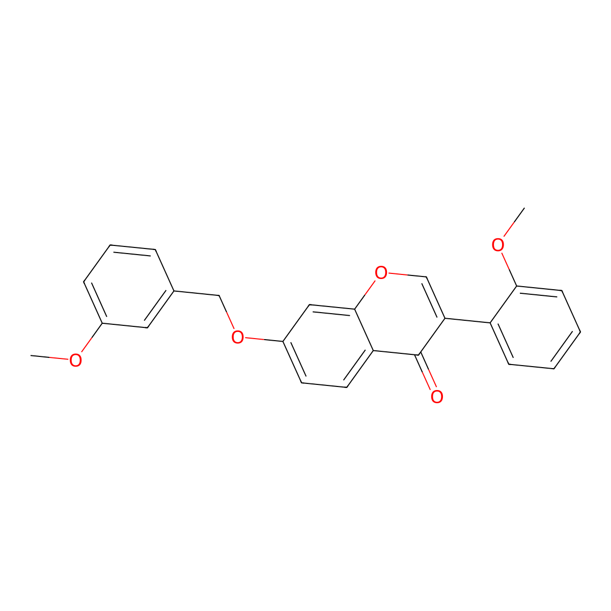 3-(2-Methoxyphenyl)-7-[(3-methoxyphenyl)methoxy]chromen-4-one molecular structure, CAS 610751-59-2