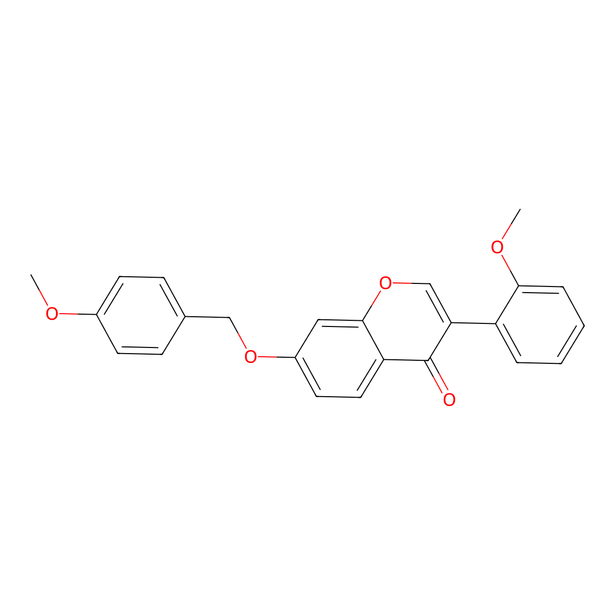 7-((4-methoxybenzyl)oxy)-3-(2-methoxyphenyl)-4H-chromen-4-one molecular structure, CAS 610751-95-6