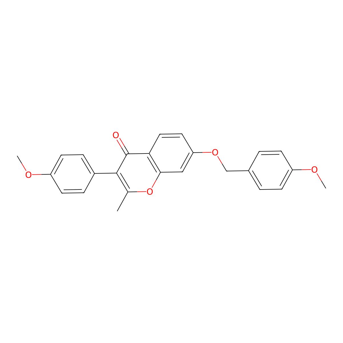 3-(4-Methoxyphenyl)-7-[(4-methoxyphenyl)methoxy]-2-methylchromen-4-one molecular structure, CAS 610751-96-7