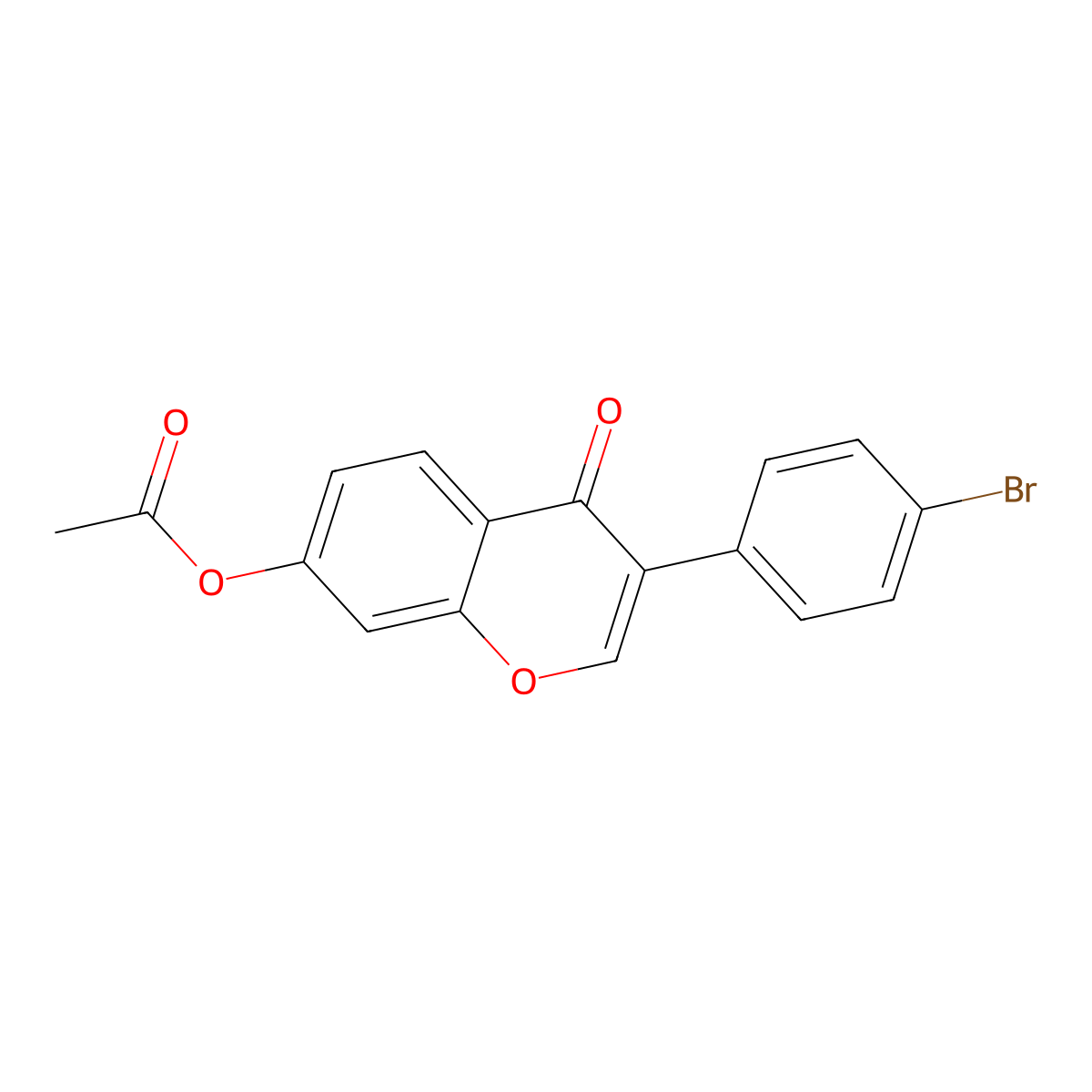 3-(4-bromophenyl)-4-oxo-4H-chromen-7-yl acetate molecular structure, CAS 610752-08-4