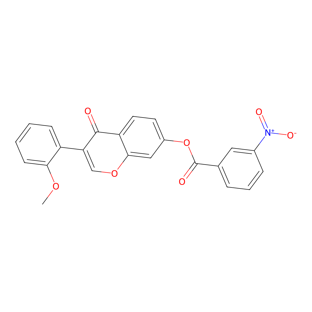 3-(2-methoxyphenyl)-4-oxo-4H-chromen-7-yl 3-nitrobenzoate molecular structure, CAS 610753-59-8
