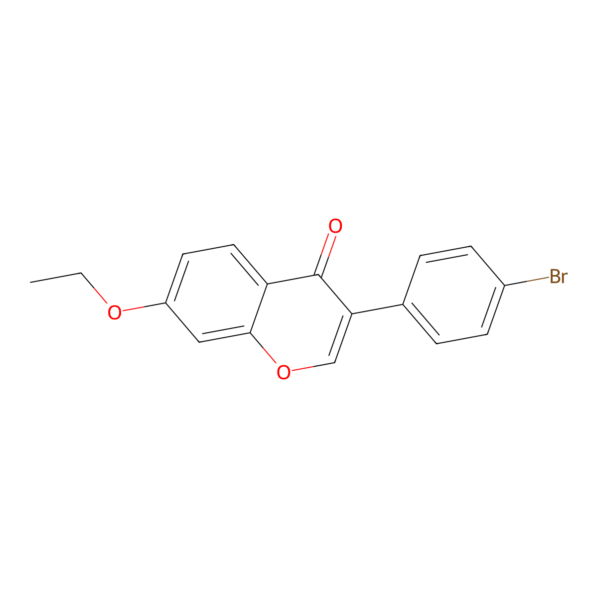 3-(4-Bromophenyl)-7-ethoxychromen-4-one molecular structure, CAS 610754-43-3