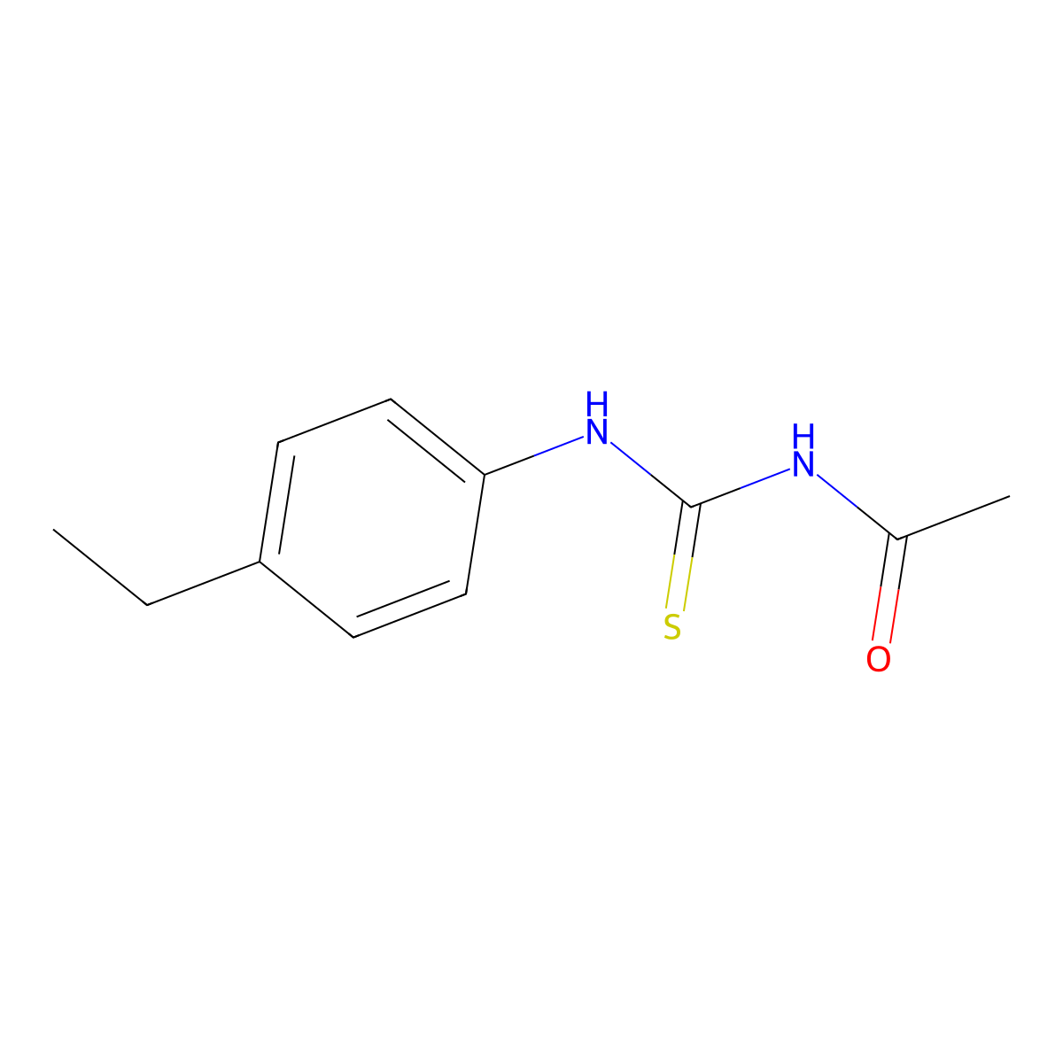 N-[(4-ethylphenyl)carbamothioyl]acetamide molecular structure, CAS 610758-30-0