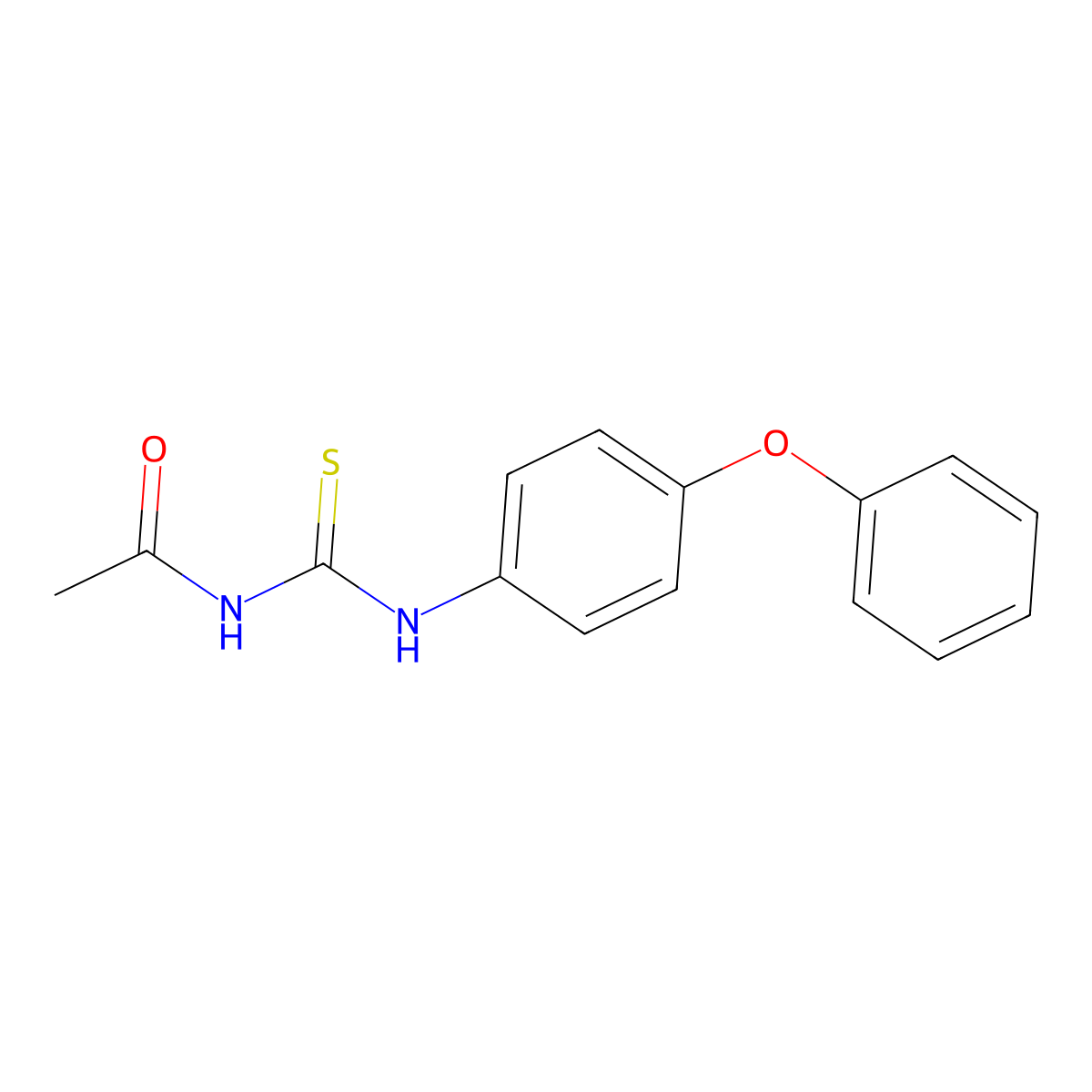N-[(4-phenoxyphenyl)carbamothioyl]acetamide molecular structure, CAS 610758-34-4