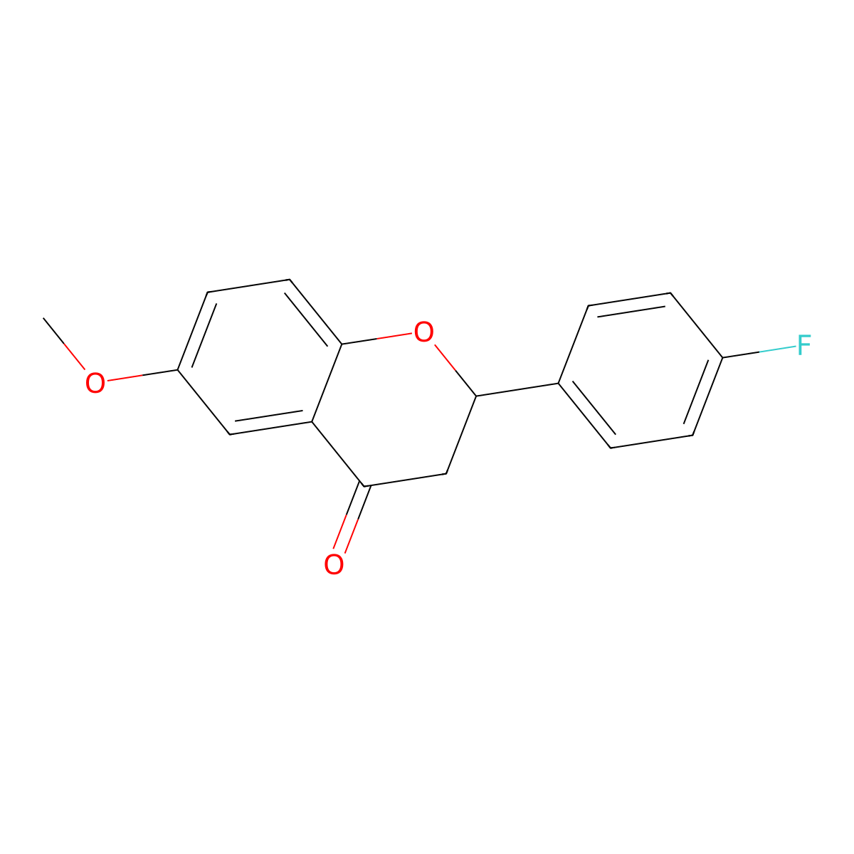 2-(4-Fluorophenyl)-6-methoxychroman-4-one molecular structure, CAS 610758-40-2