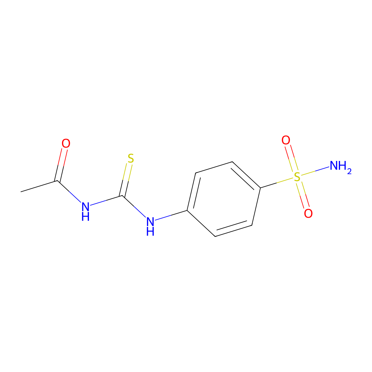 N-[(4-sulfamoylphenyl)carbamothioyl]acetamide molecular structure, CAS 610758-41-3