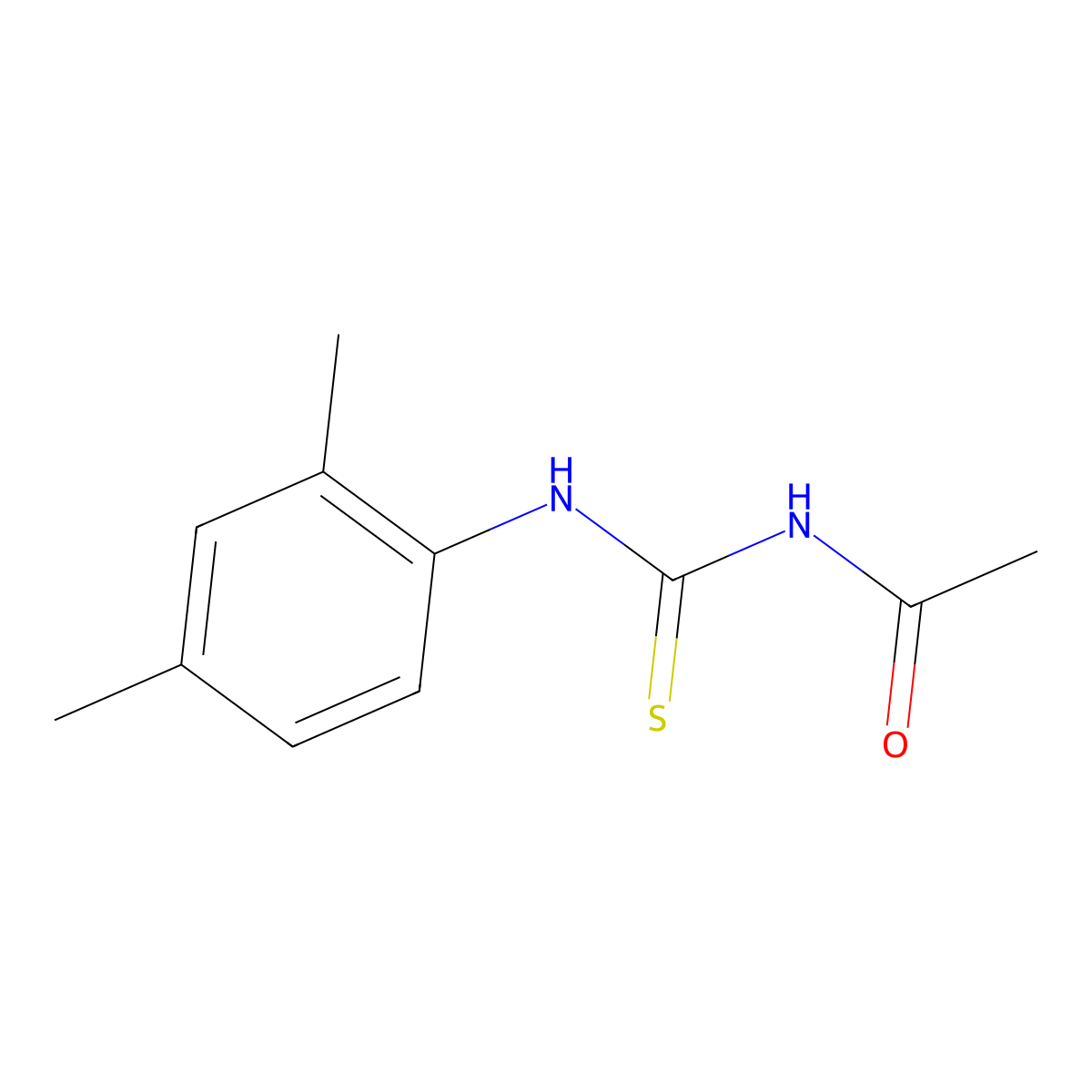 N-[(2,4-dimethylphenyl)carbamothioyl]acetamide molecular structure, CAS 610758-43-5