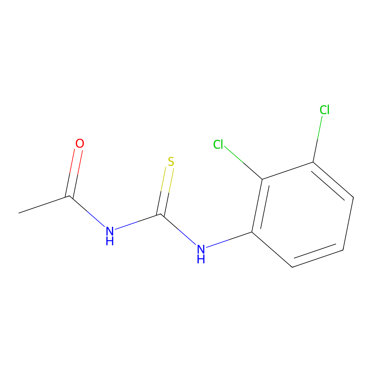 N-[[(2,3-Dichlorophenyl)amino]thioxomethyl]acetamide molecular structure, CAS 610758-59-3