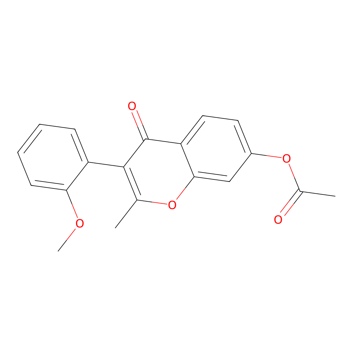 3-(2-methoxyphenyl)-2-methyl-4-oxo-4H-chromen-7-yl acetate molecular structure, CAS 610758-61-7