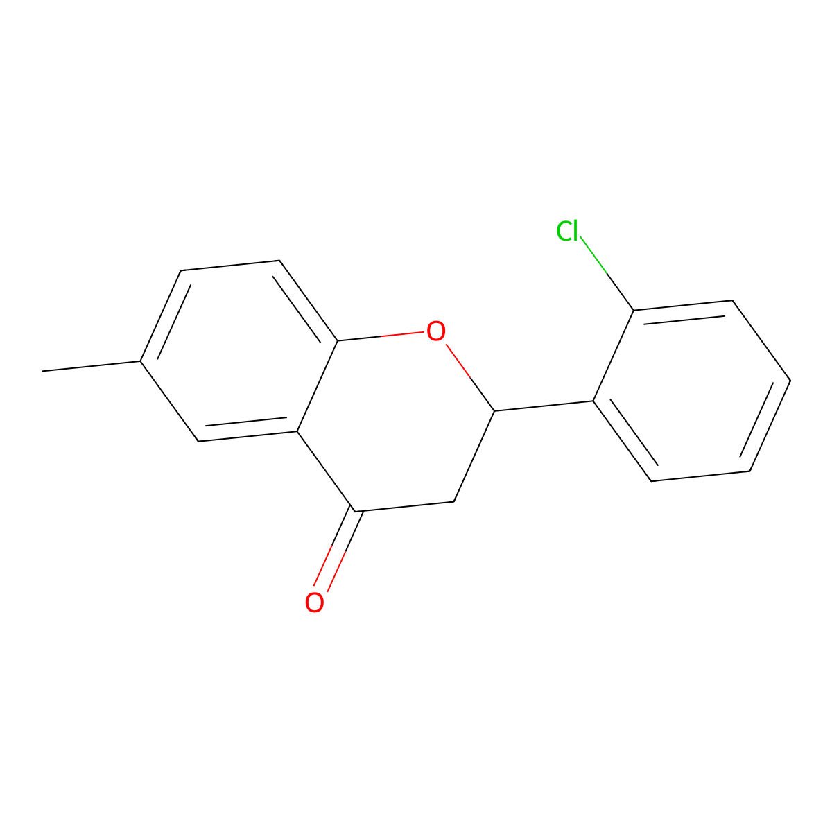 2-(2-Chlorophenyl)-6-methylchroman-4-one molecular structure, CAS 610758-70-8