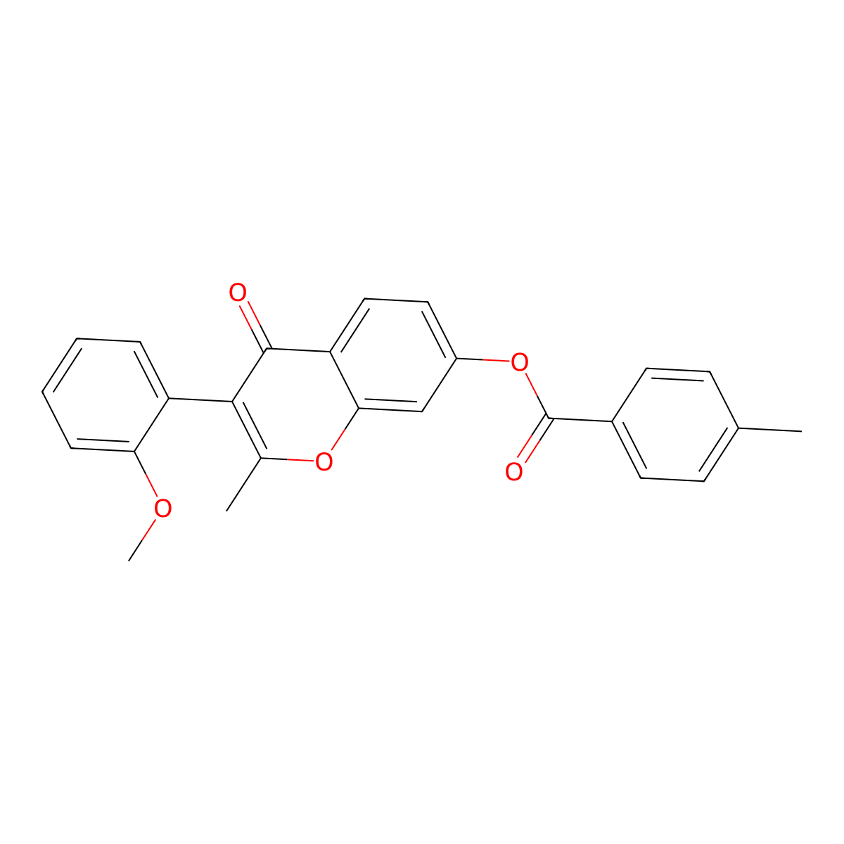 [3-(2-Methoxyphenyl)-2-methyl-4-oxochromen-7-yl] 4-methylbenzoate molecular structure, CAS 610759-32-5
