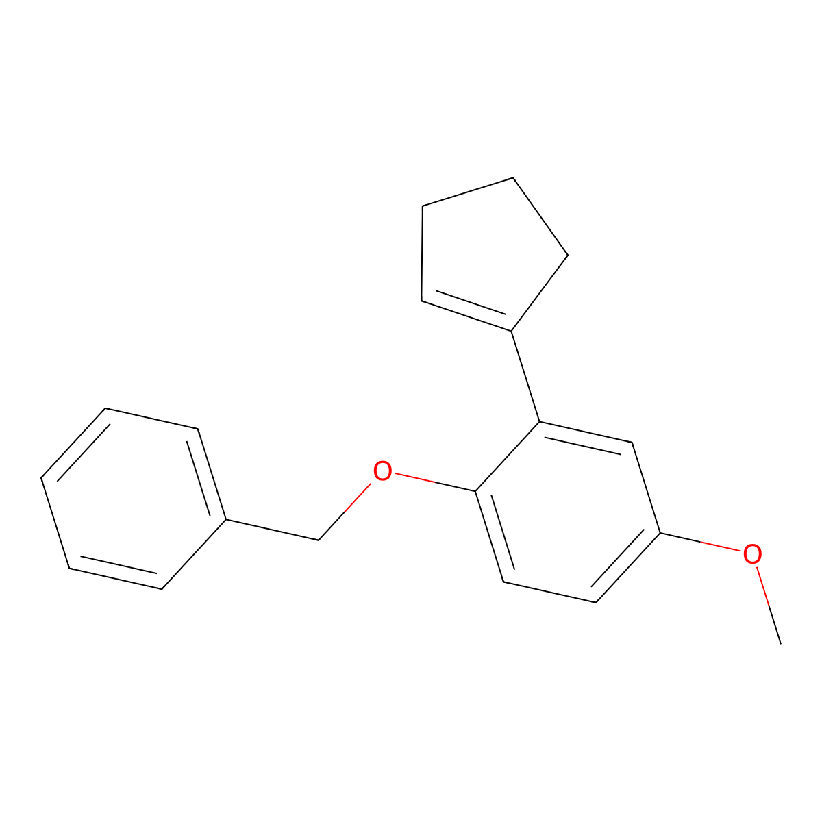 1-(Benzyloxy)-2-(cyclopent-1-en-1-yl)-4-methoxybenzene molecular structure, CAS 61076-50-4