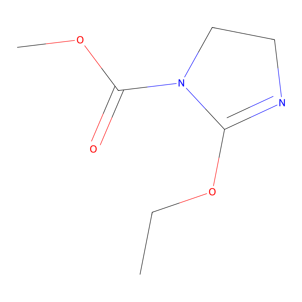 Methyl 2-ethoxy-4,5-dihydro-1H-imidazole-1-carboxylate molecular structure, CAS 61076-79-7