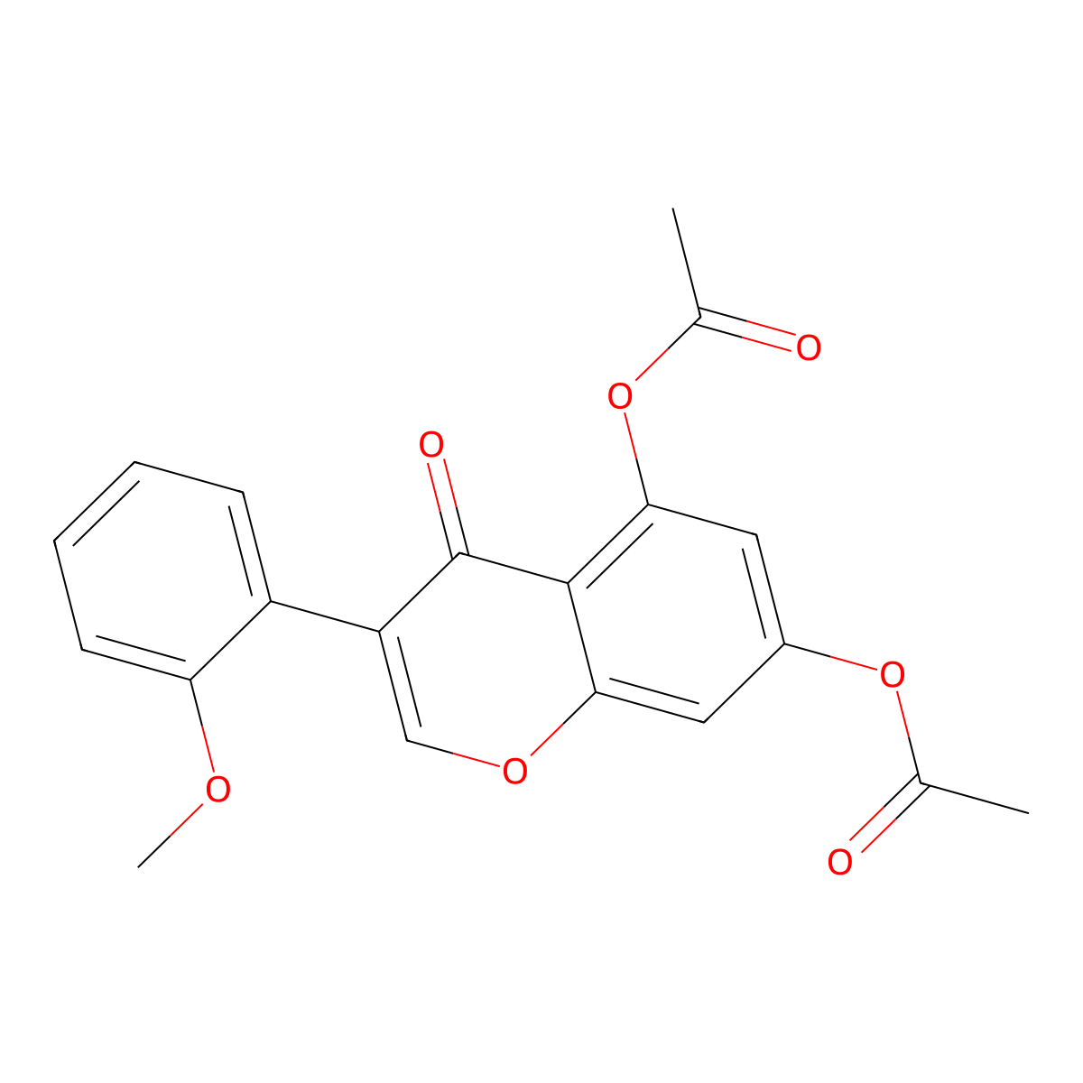 3-(2-methoxyphenyl)-4-oxo-4H-chromene-5,7-diyl diacetate molecular structure, CAS 610760-61-7