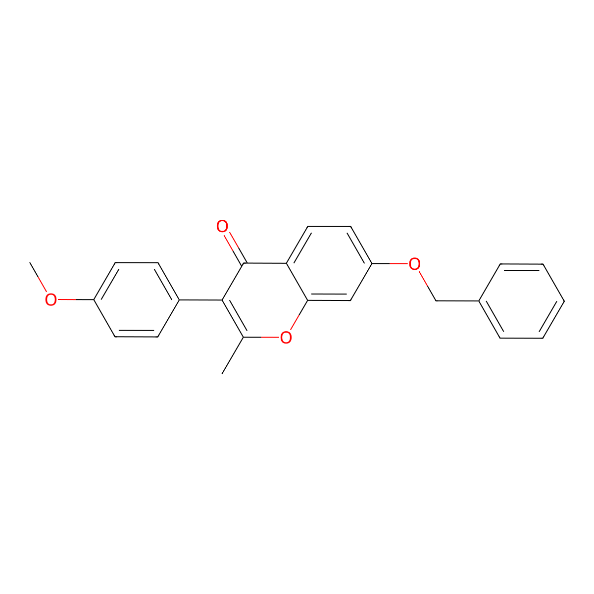 7-(benzyloxy)-3-(4-methoxyphenyl)-2-methyl-4H-chromen-4-one molecular structure, CAS 610760-86-6