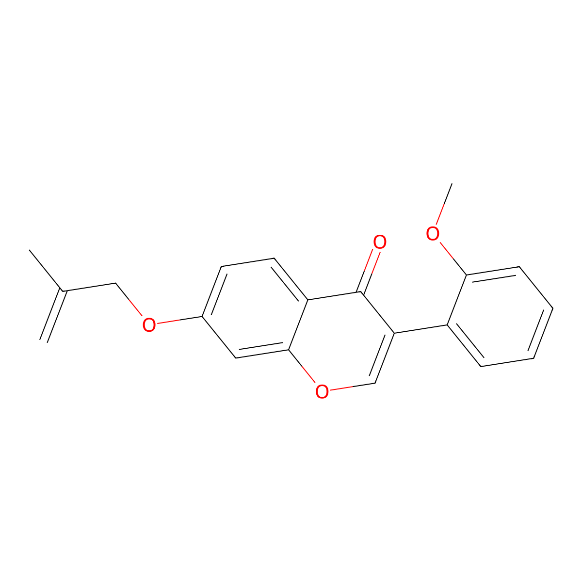 3-(2-Methoxyphenyl)-7-(2-methylprop-2-enoxy)chromen-4-one molecular structure, CAS 610762-25-9