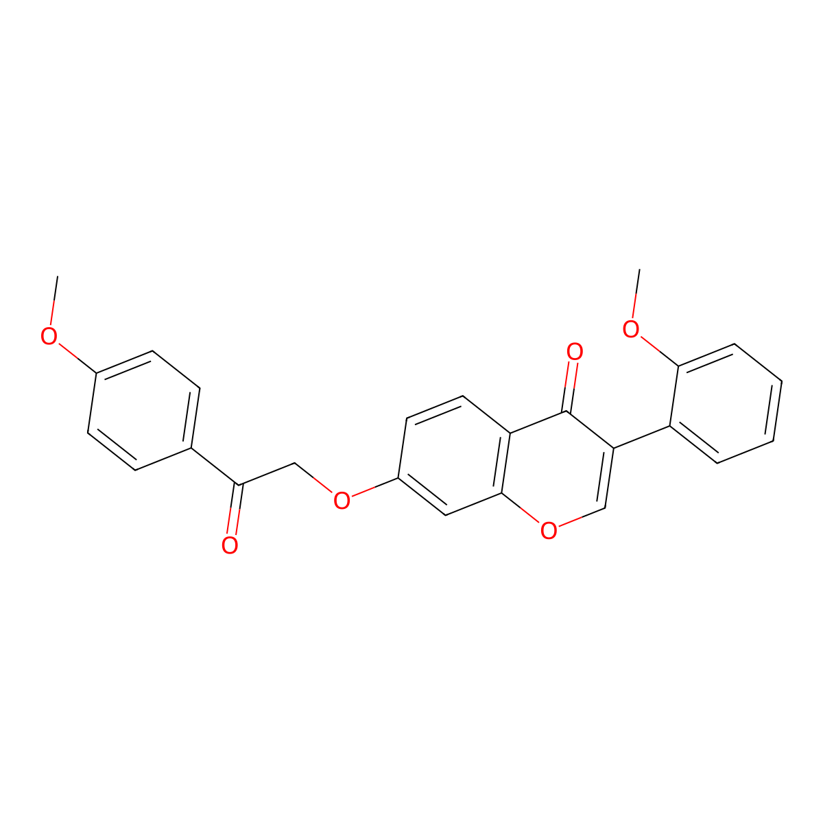 3-(2-Methoxyphenyl)-7-[2-(4-methoxyphenyl)-2-oxoethoxy]chromen-4-one molecular structure, CAS 610763-97-8