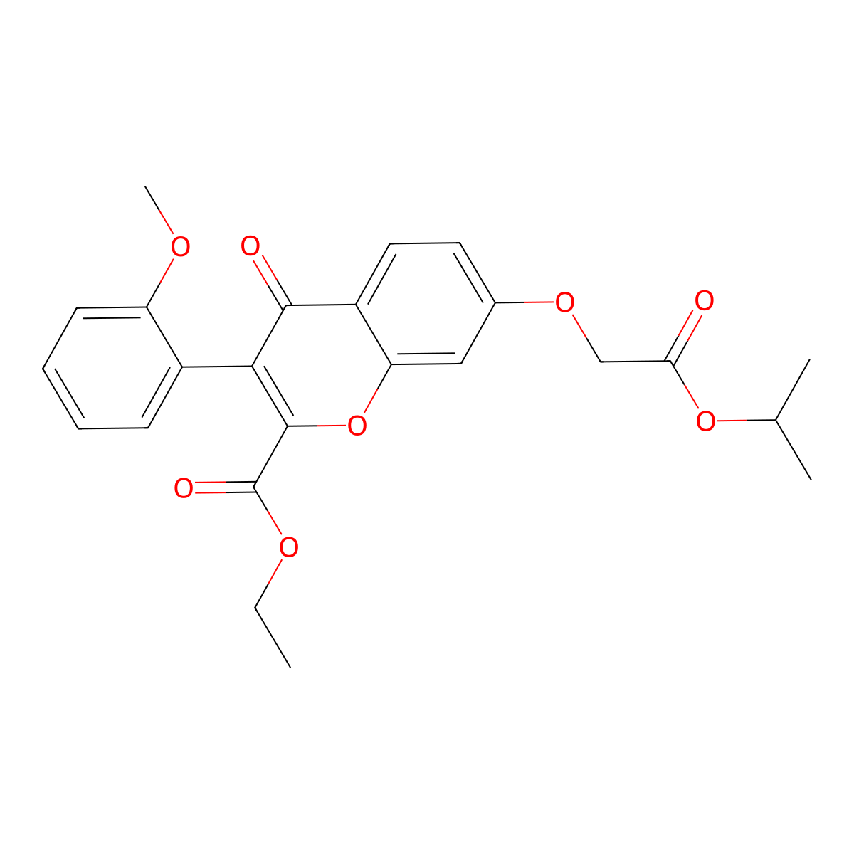 ethyl 7-(2-isopropoxy-2-oxoethoxy)-3-(2-methoxyphenyl)-4-oxo-4H-chromene-2-carboxylate molecular structure, CAS 610764-93-7