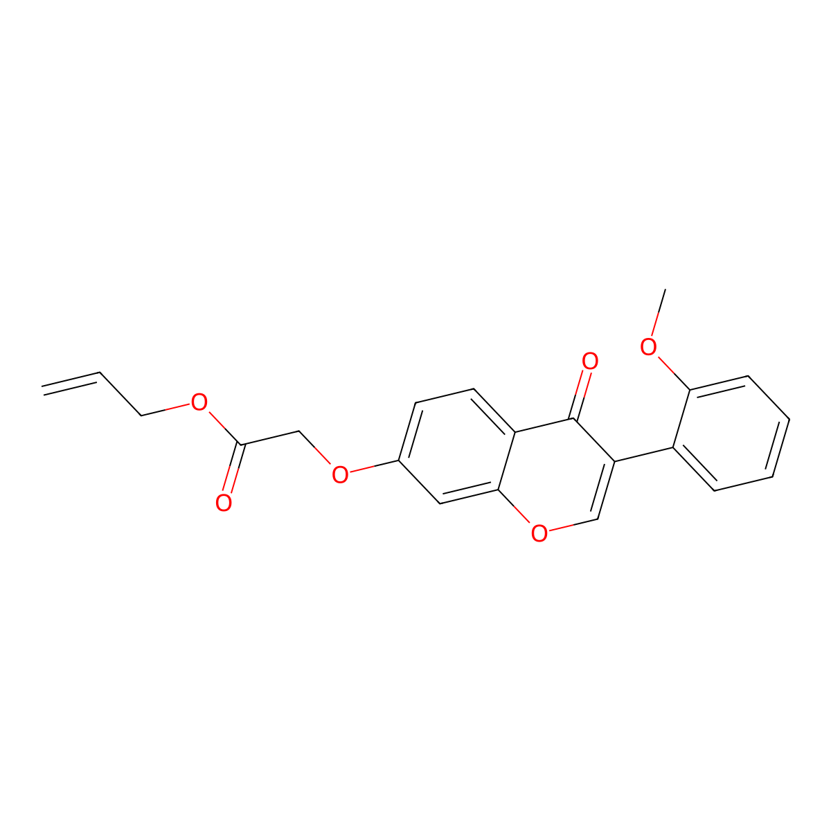 Prop-2-enyl 2-[3-(2-methoxyphenyl)-4-oxochromen-7-yl]oxyacetate molecular structure, CAS 610765-28-1